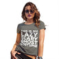 Womens Novelty T Shirt Christmas Lazy Scary Ghost Costume Women's T-Shirt Large Khaki