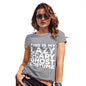 Womens Novelty T Shirt Christmas Lazy Scary Ghost Costume Women's T-Shirt Small Light Grey