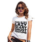 Funny T Shirts For Mom Lazy Scary Ghost Costume Women's T-Shirt X-Large White