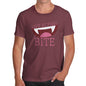 Mens Funny Sarcasm T Shirt Love At First Bite Men's T-Shirt Small Burgundy