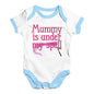 Baby Boy Clothes Mummy Is Under My Spell Baby Unisex Baby Grow Bodysuit 3 - 6 Months White Blue Trim