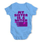 Funny Infant Baby Bodysuit Onesies My Sister Is A Witch Baby Unisex Baby Grow Bodysuit 18 - 24 Months Blue