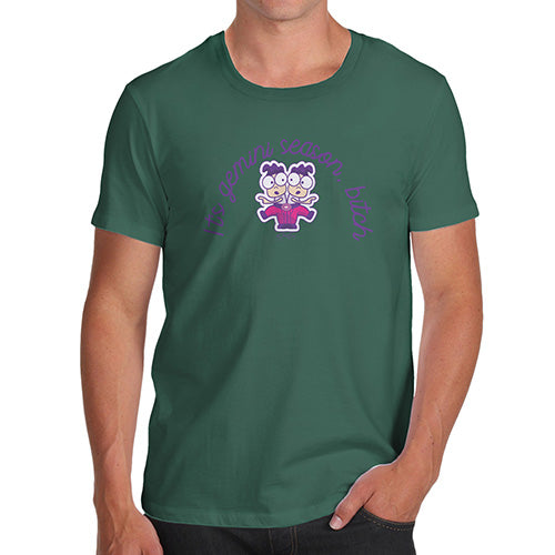 Funny T Shirts For Men It's Gemini Season B#tch Men's T-Shirt X-Large Bottle Green