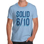Funny T-Shirts For Men Solid 6 Out Of 10 Men's T-Shirt Medium Sky Blue