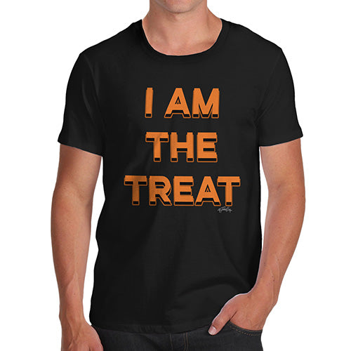 Funny Tee For Men I Am The Treat Men's T-Shirt Medium Black