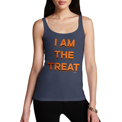 Womens Novelty Tank Top I Am The Treat Women's Tank Top Small Navy