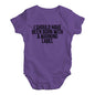 Funny Baby Onesies Born With A Warning Label Baby Unisex Baby Grow Bodysuit 6 - 12 Months Plum