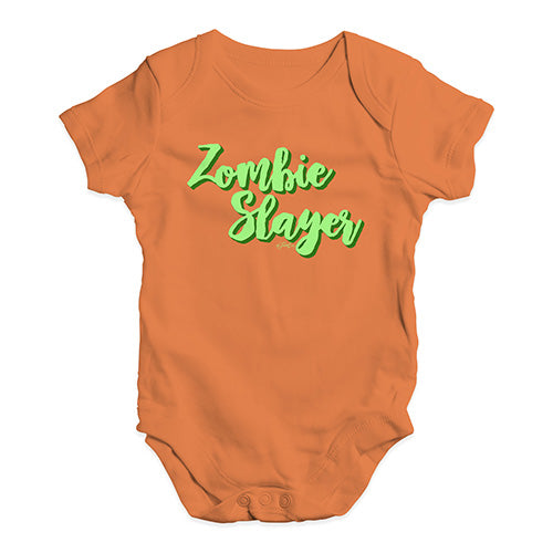 Babygrow Baby Romper Zombie Slayer Baby Unisex Baby Grow Bodysuit 6 - 12 Months Orange