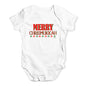 Bodysuit Baby Romper Merry Chrismukkah Baby Unisex Baby Grow Bodysuit 12-18 Months White