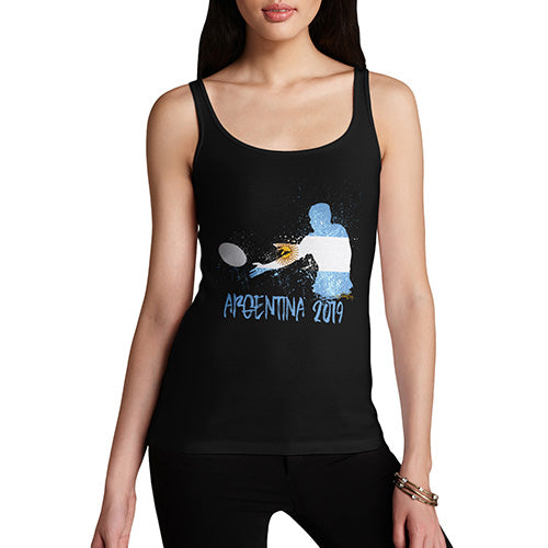 Funny Tank Top For Women Rugby Argentina 2019 Women's Tank Top Small Black