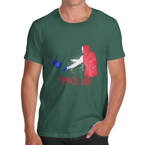 Mens Funny Sarcasm T Shirt Rugby France 2019 Men's T-Shirt Medium Bottle Green