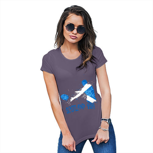 Funny T Shirts For Mum Rugby Scotland 2019 Women's T-Shirt Large Plum