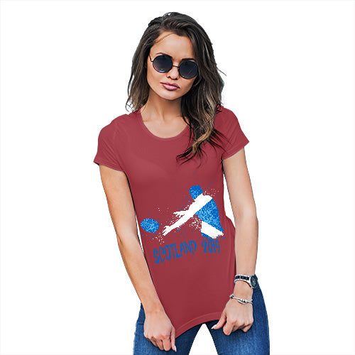 Womens Novelty T Shirt Christmas Rugby Scotland 2019 Women's T-Shirt Medium Red