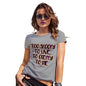 Funny T-Shirts For Women Too Spoopy To Live Women's T-Shirt X-Large Light Grey