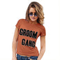 Funny T-Shirts For Women Groom Gang Women's T-Shirt Medium Orange