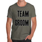 Funny T-Shirts For Men Team Groom Silver Men's T-Shirt Small Khaki