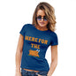 Womens Novelty T Shirt Here For The Turkey Women's T-Shirt Small Royal Blue