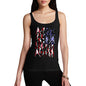 Funny Tank Top For Mum USA Badminton Silhouette Women's Tank Top X-Large Black
