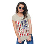 Funny T-Shirts For Women Sarcasm USA Canoeing Silhouette Women's T-Shirt Medium Natural