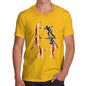 Funny Mens Tshirts USA Fencing Silhouette Men's T-Shirt X-Large Yellow