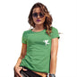 Funny Tee Shirts For Women Flying Cupid Pocket Placement Women's T-Shirt Large Green