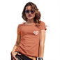 Funny Tee Shirts For Women Love Hearts Pocket Placement Women's T-Shirt Large Orange
