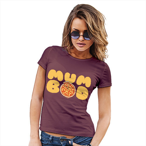 Funny T Shirts For Women Mum Bod Women's T-Shirt Large Burgundy