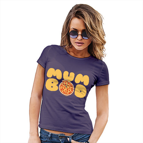 Funny Shirts For Women Mum Bod Women's T-Shirt Large Plum