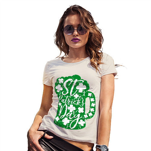 Funny Shirts For Women St Patrick's Day Tankard Women's T-Shirt Medium Natural