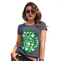 Womens Humor Novelty Graphic Funny T Shirt St Patrick's Day Tankard Women's T-Shirt Small Navy