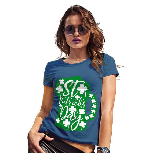 Funny T Shirts For Women St Patrick's Day Tankard Women's T-Shirt X-Large Royal Blue