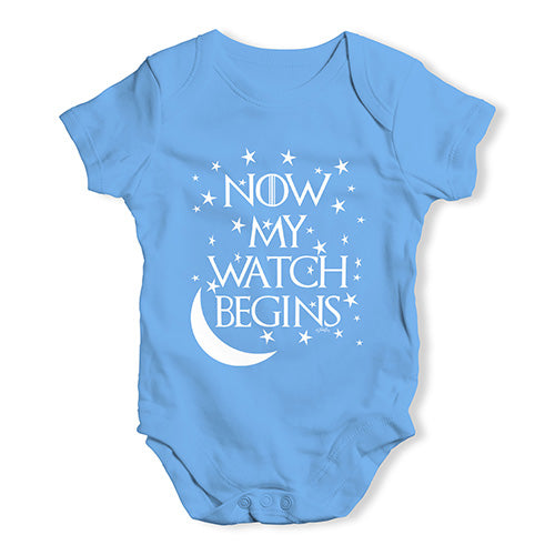 Now My Watch Begins Game Of Thrones Baby Unisex Baby Grow Bodysuit