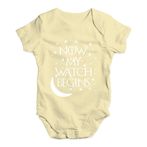 Now My Watch Begins Game Of Thrones Baby Unisex Baby Grow Bodysuit
