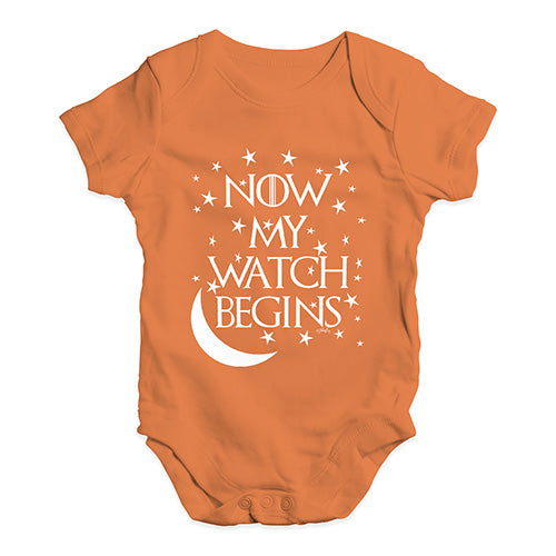 Now My Watch Begins Game Of Thrones Baby Unisex Baby Grow Bodysuit