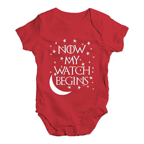 Now My Watch Begins Game Of Thrones Baby Unisex Baby Grow Bodysuit