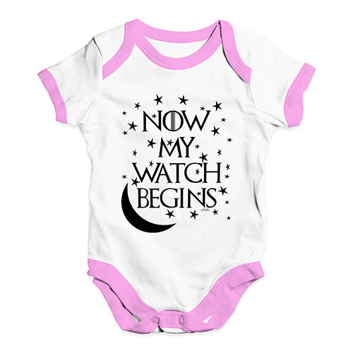 Now My Watch Begins Game Of Thrones Baby Unisex Baby Grow Bodysuit