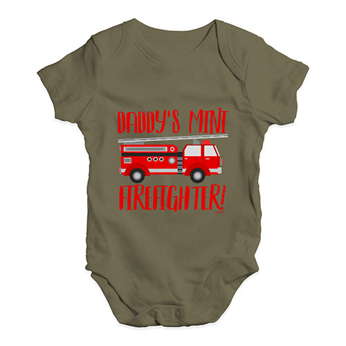 Daddy's Mini Firefighter Baby Unisex Baby Grow Bodysuit