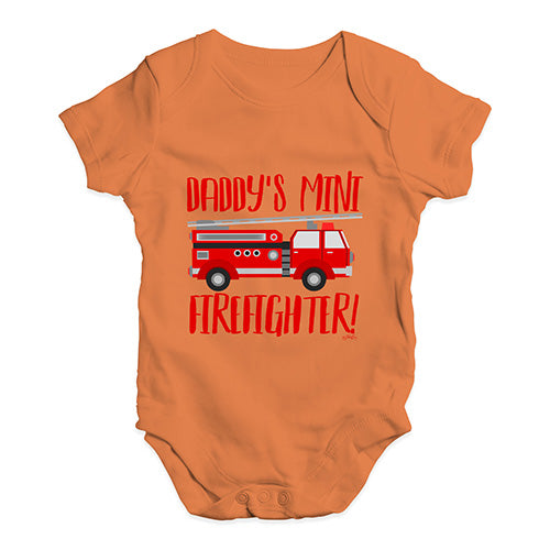 Daddy's Mini Firefighter Baby Unisex Baby Grow Bodysuit