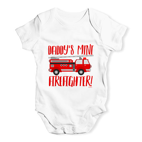 Daddy's Mini Firefighter Baby Unisex Baby Grow Bodysuit