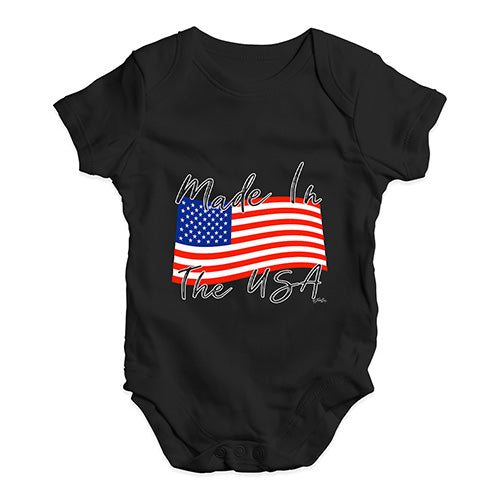 Made In The USA Flag Baby Unisex Baby Grow Bodysuit