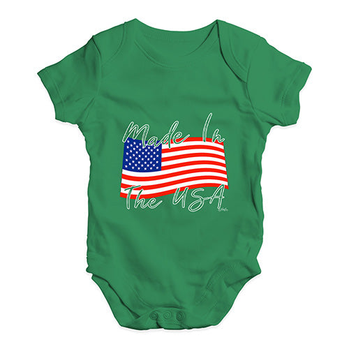 Made In The USA Flag Baby Unisex Baby Grow Bodysuit