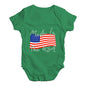 Made In The USA Flag Baby Unisex Baby Grow Bodysuit