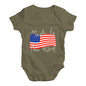 Made In The USA Flag Baby Unisex Baby Grow Bodysuit