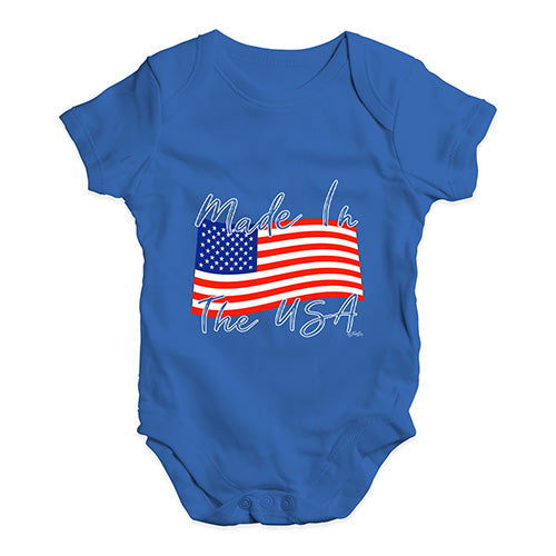 Made In The USA Flag Baby Unisex Baby Grow Bodysuit