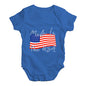 Made In The USA Flag Baby Unisex Baby Grow Bodysuit