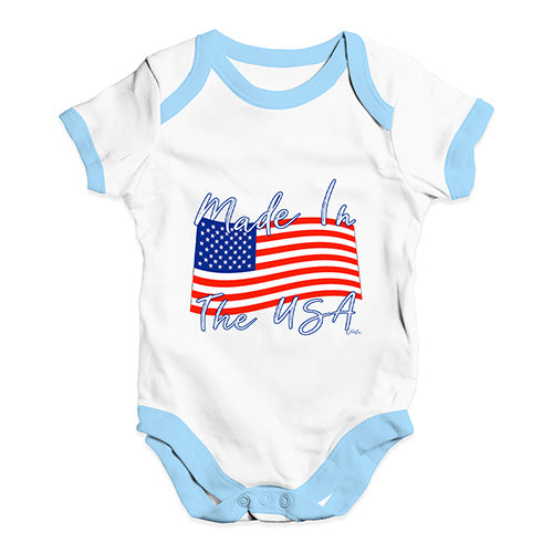 Made In The USA Flag Baby Unisex Baby Grow Bodysuit
