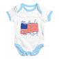 Made In The USA Flag Baby Unisex Baby Grow Bodysuit