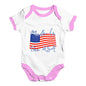 Made In The USA Flag Baby Unisex Baby Grow Bodysuit