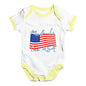 Made In The USA Flag Baby Unisex Baby Grow Bodysuit