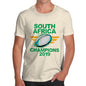 Funny Tee For Men South Africa Rugby Champions 2019 Men's T-Shirt Large Natural